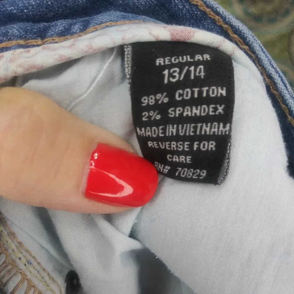 2110 Jeaniemade Size 13/14 Rue 21 Bell-Bottoms - Picture 4 of 4